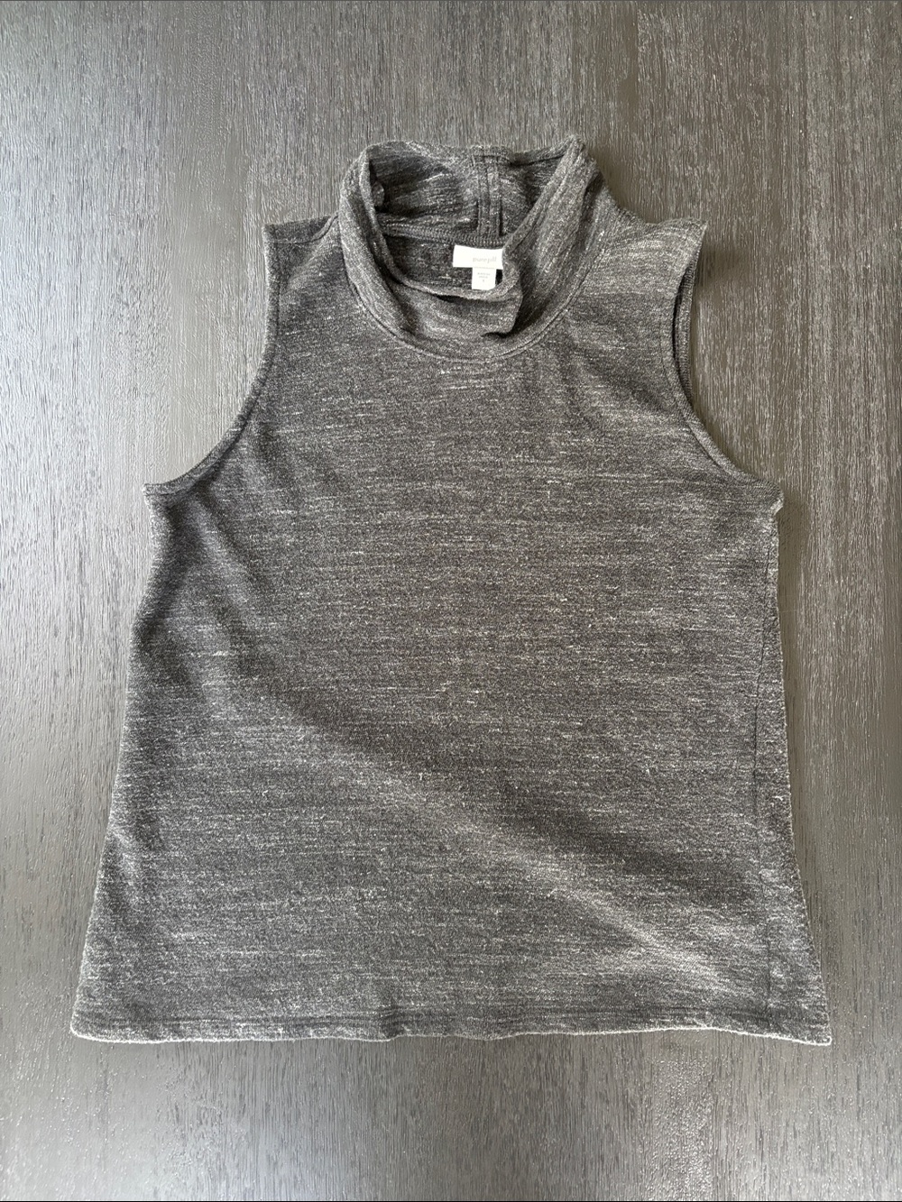 J. Jill Sleeveless Charcoal Cowl Neck Top